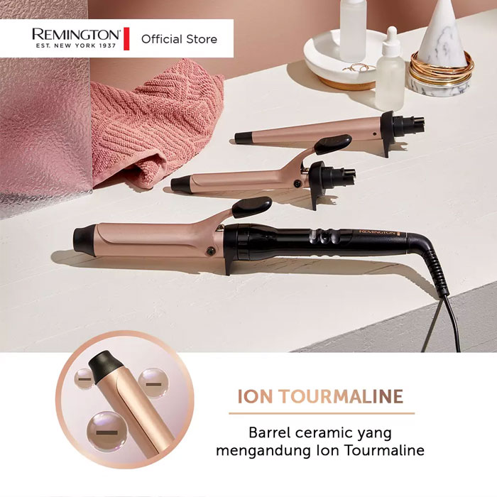 Remington Pengeriting Rambut 3in1 Curl & Wave Gold - CI97MS3